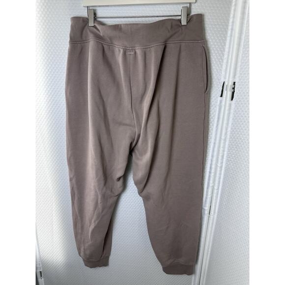Victorias Secret Cotton Fleece Lace Up High Waist Joggers Pants XXL TAN Mocha - Picture 9 of 15
